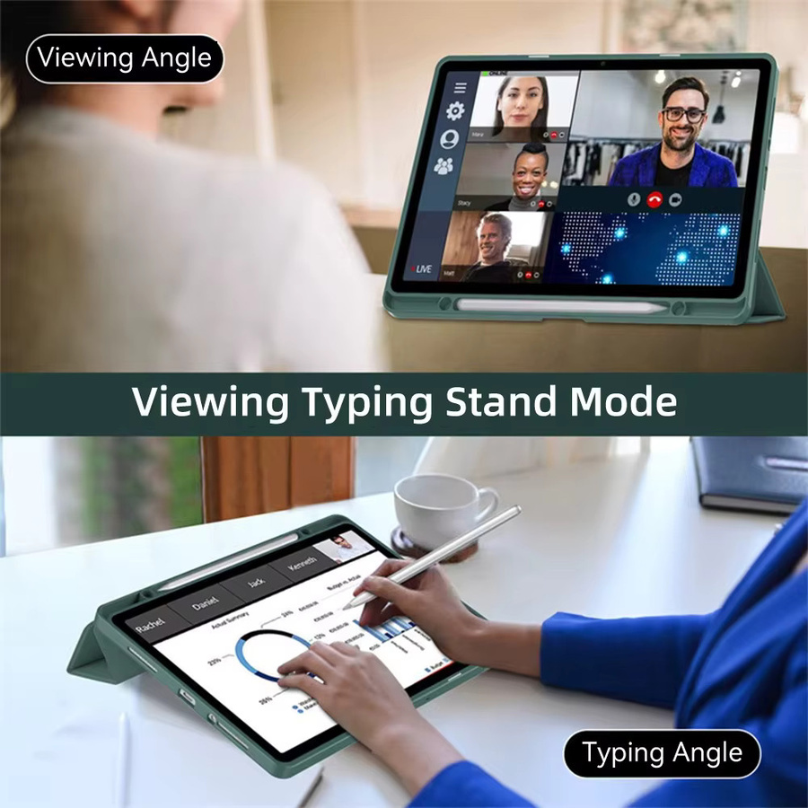 Hansong Transparente Hartschalenhülle für Redmi Pad SE, Redmi Pad Pro, POCO Pad und Redmi SE 8.7 mit Aufwach- und Schlaf-Funktion - Bild 2