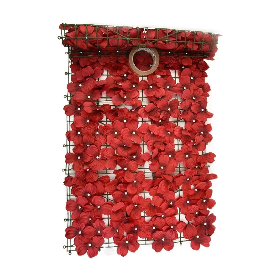 Künstliche Kirschblüten Hecke als Sichtschutz für Garten und Hochzeit, Farbe: Pink und Rot, B: 100 cm, H: 50 cm - Bild 3