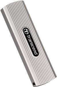 Transcend ESD320A Externe SSD mit 256-Bit-AES Verschlüsselung, 512 GB, USB 3.2 Gen 2x1, Soft Gray - Bild 1