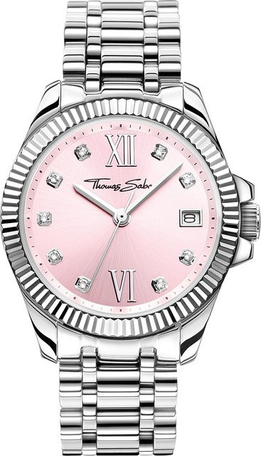 Thomas Sabo Armbanduhr, Edelstahl, Quarz, 33 mm, Pink, Damen - Bild 1