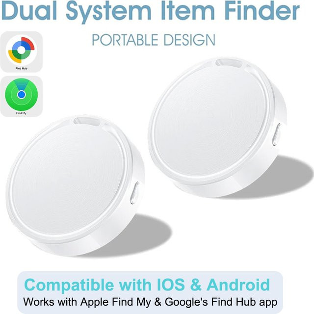 leapii Smart Tag Bluetooth-Tracker für Android und iOS in Weiß, kompatibel mit Apple Find My und Google Find My Device - Bild 1