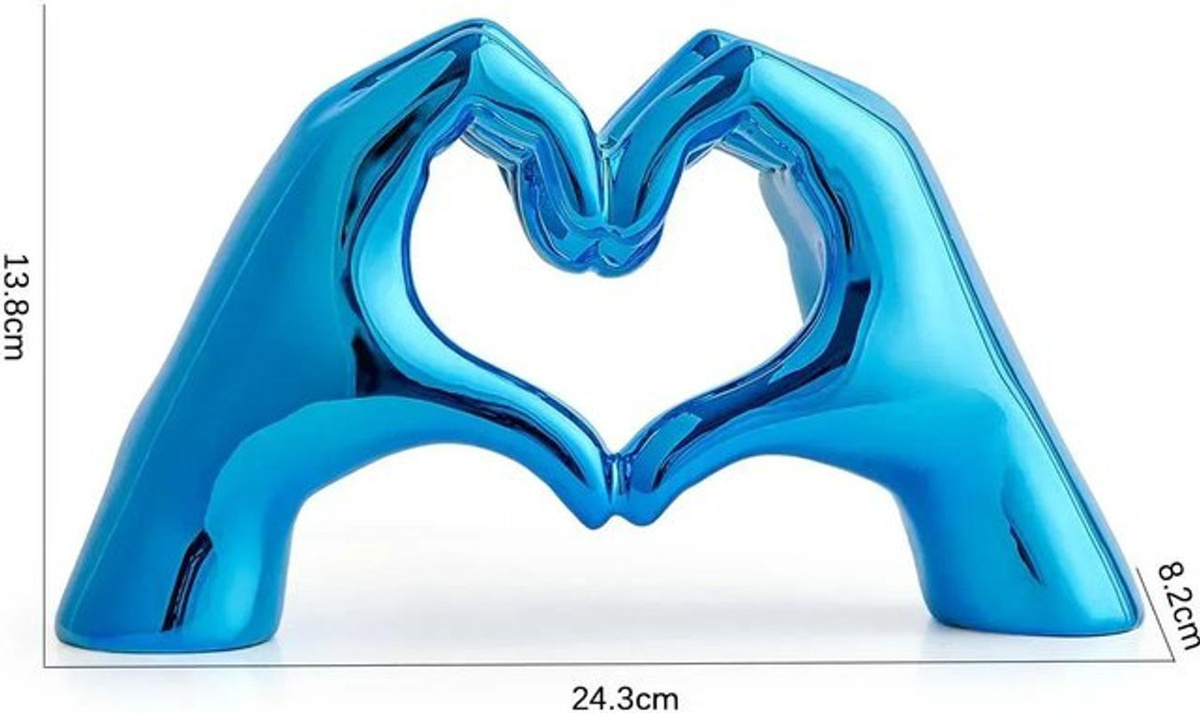 Bestbags Herz-Hand-Skulptur aus Harz als nordisches Ornament für deine Wohndekoration und als Hochzeitsgeschenk - Bild 1