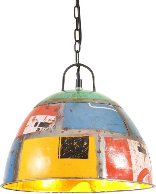 vidaXL Hängelampe im Industriestil aus Eisen, rund, mehrfarbig, Durchmesser: 31 cm, Fassung E27 - Bild 1