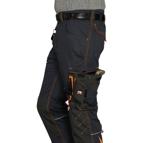 BULLSTAR Arbeitshose ULTRA in Grau mit Reflexstreifen aus Poly-Cotton - Bild 4