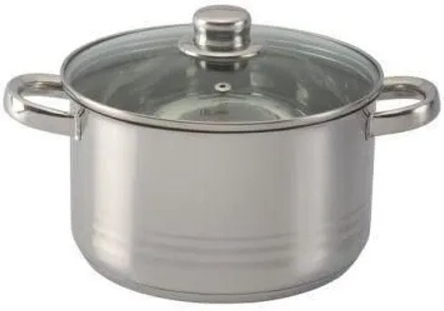 Mömax Kochtopf Paula aus Edelstahl mit Glasdeckel, Silber, 1,7 l - Bild 1