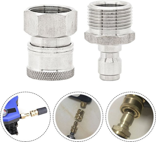 VIBRATITE Schnellverbinder für Reinigungsmaschinen in Silber, Durchmesser: 22 mm, Anschlussmaß: 1,5 mm - Bild 1