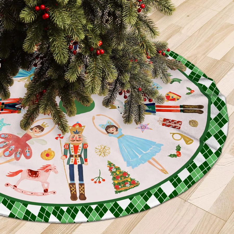 VIKAMA Weihnachtsbaum Matte im Nussknacker-Design für deine Weihnachtsdekoration - Bild 2