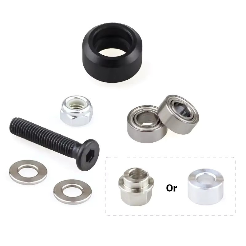 Openbuilds POM Mini V Rad Kits mit Lager, 10 Sets schwarze Delrin Umlenkrollen für V-Slot Aluminium Profile und 3D-Drucker - Bild 2