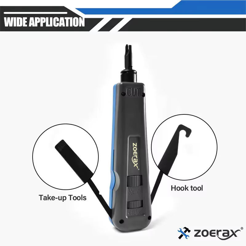 ZoeRax Multifunktions-Netzwerkkabelwerkzeug Punch Down Tool Typ 110 und 88 mit Klingenöffnung und Klingenlagerung - Bild 2