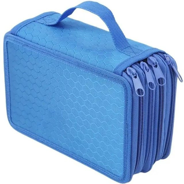 NATAWA Federmäppchen in Blau mit 72 Fächern aus Oxford-Stoff als großer Bleistift-Organizer für Schüler - Bild 1
