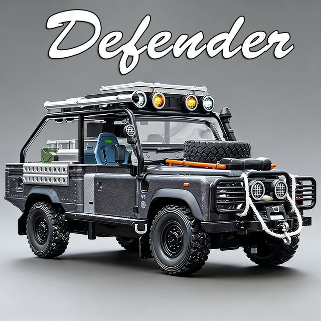 MAKEDA Land Rover Defender 110 Range Rover, Miniaturmodell, 1:24, Metall, Türen Öffnen, Rückziehfahrzeug - Bild 1