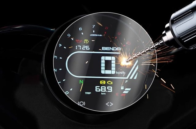 Kratzfester Schutzfilm aus gehärtetem Glas für Benda Napoleon 250, transparent, Instrumentenbildschirm-Aufkleber für Motorräder - Bild 1