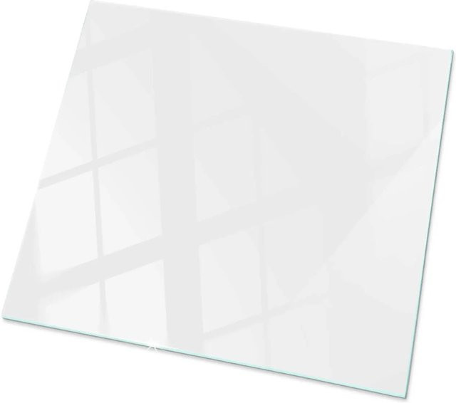 Tulup Tischplatte aus Glas in Weiß, quadratisch, B/T: 60 x 60 cm - Bild 1