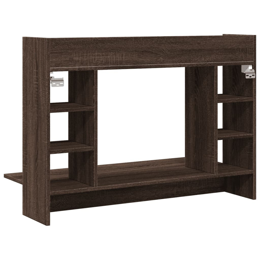 vidaXL Wand-Schreibtisch in Eiche Braun, B/T/H: 105 x 48 x 75 cm - Bild 6