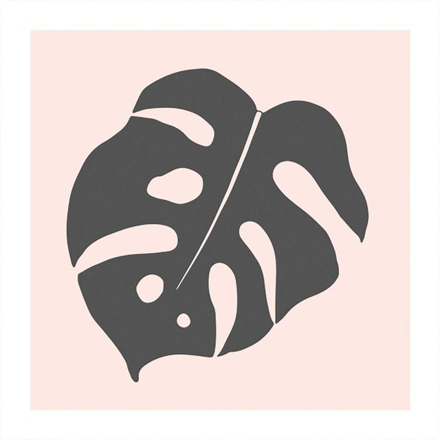 May&Berry Stempel Palmblatt in Nude und Rosa aus Holz, B/T/H: 4,5 x 4,5 cm - Bild 1