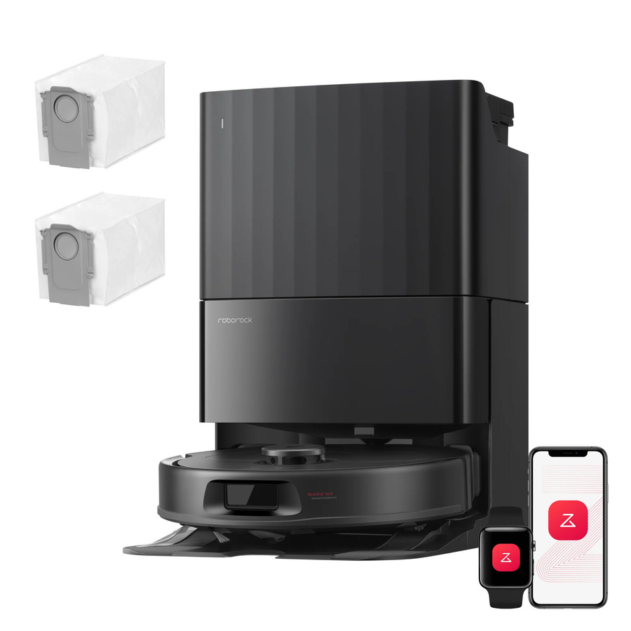 Roborock Qrevo S Pro Saug- und Wischroboter in Schwarz mit App-Steuerung und Ladestation - Bild 1