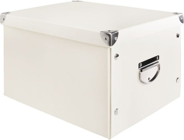 VBS Aufbewahrungsbox mit Deckel aus Karton in Beige und Weiß