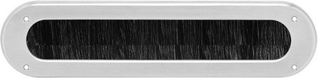 Intersteel Zugluftstopper aus Edelstahl in Silber, oval, B: 34 cm, H: 8 cm - Bild 1