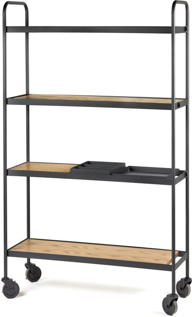 Serax James Regal in Schwarz aus Metall und Holz im industriellen Minimalismus, B: 35 cm, T: 35 cm, H: 170 cm - Bild 1