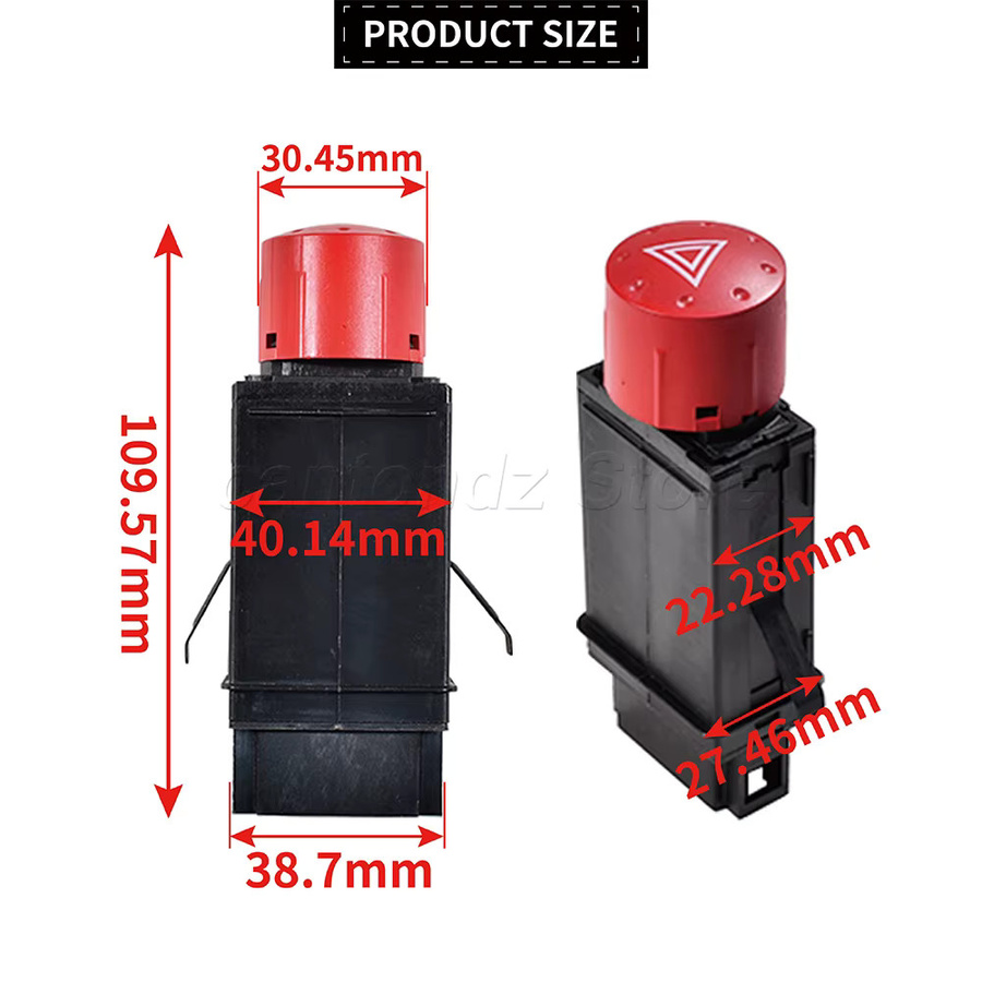 Warnblinkschalter Taste für Audi TT MK1 8N 1998-2006 in Rot mit Relais 8N 0941509 A 8N 0941509 B - Bild 3