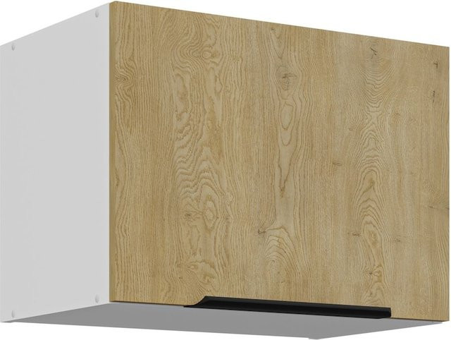 Küchen Kurzhängeschrank CREMONA in Eiche hell und Weiß, Breite: 50 cm - Bild 1