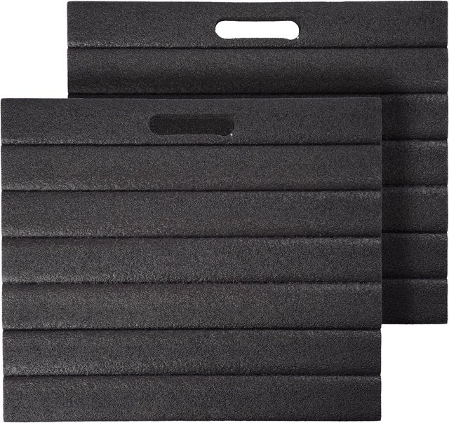 Relaxdays Kniekissen 2er Set aus Polyethylen in Schwarz, B/T/H: 35,0 x 30,0 x 3,0 cm - Bild 1