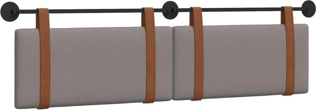 vidaXL Wandmontiertes gepolstertes Paneel in Taupe mit Antik-PU-Optik, Breite: 190 cm, Höhe: 55 cm, Tiefe: 5 cm - Bild 1
