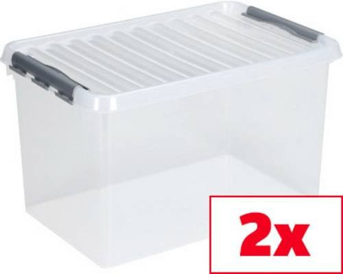 Helit Aufbewahrungsbox Sunware Q-line Transparent 72l 2er-Set B/H/T: 40 x 60 x 42 cm - Bild 1