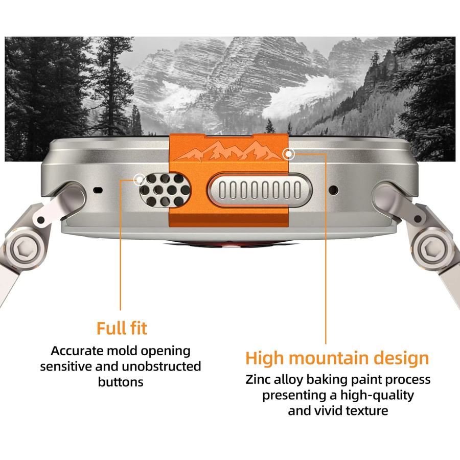 CAOWTAN Rahmenschutzhülle für Apple Watch, Aluminium, Silber, Unisex - Bild 5