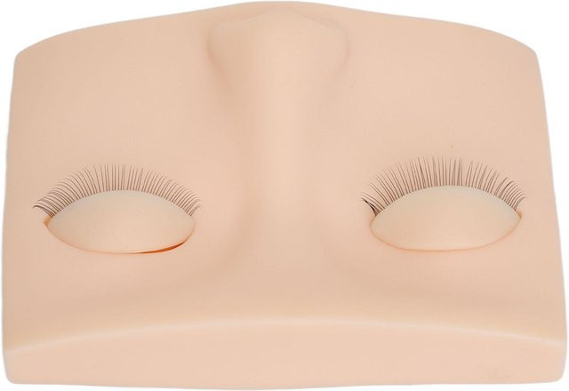 Koogeelife Wimpern Übungskopf, Halbes Gesicht, 3 Paar abnehmbare Wimpern, Rosa - Bild 1