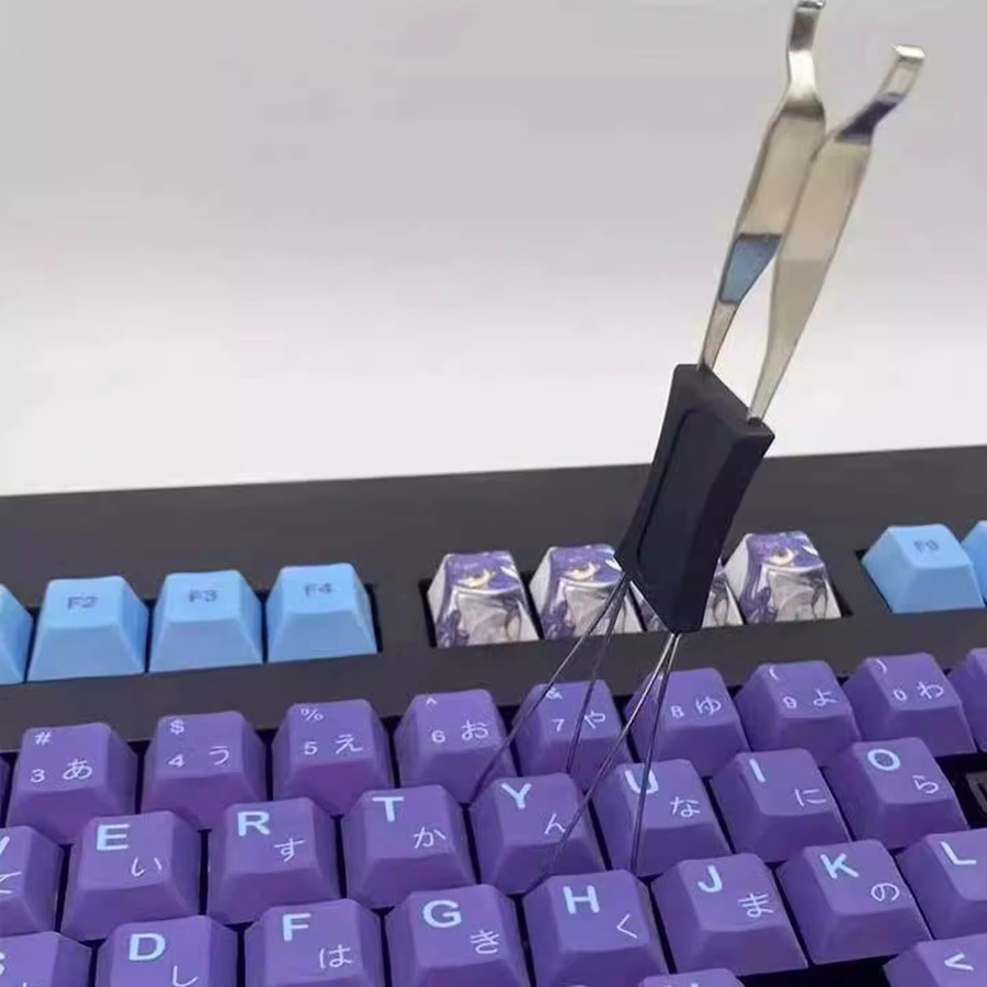 OUYUANSU 2-in-1 Tastatur-Reinigungskit mit Schaftabzieher und Tastenabzieher in Schwarz - Bild 4