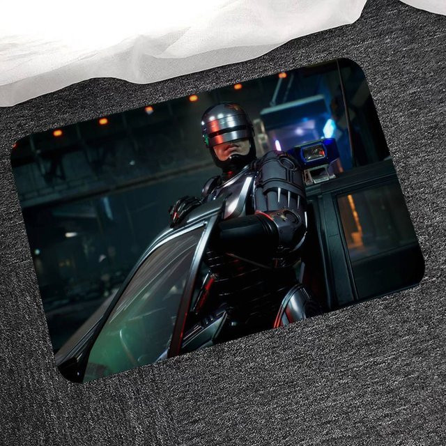 Rutschfeste Robocop Fußmatte für Badezimmer, Kinderzimmer und Wohnzimmer, B/B: 100 x 150 cm, Mehrfarbig - Bild 1
