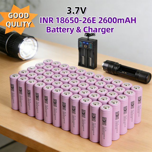 NDNNAS Wiederaufladbare 18650 Li-Ion Akkus, 2600 mAh, 3,7 V mit 10 A Entladestrom - Bild 1
