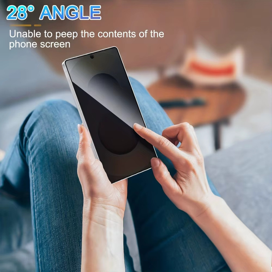 NNBILI 3-teiliges Sichtschutz Panzerglas aus gehärtetem Glas für Samsung Galaxy S26 Ultra und S26-Serie, transparent, unterstützt 0,01s Fingerabdruck-Entsperrung - Bild 4