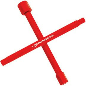 Rothenberger Sanitär-Kreuzschlüssel 3/8-1 Zoll in Rot - Bild 1