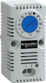 Schneider Electric Thermostat Schliesser 230V NSYCCOTHO für DIN-Schiene in Grau und Weiß - Bild 1