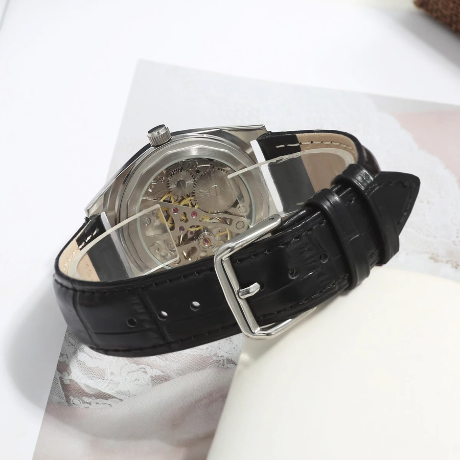 Redstar Analoguhr, Handaufzug, 36 mm, Leder, Herren - Bild 6