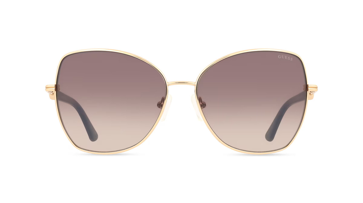 Guess GU00259 Sonnenbrille Butterfly, Vollrand, Metall, gold, braun, Damen - Bild 1