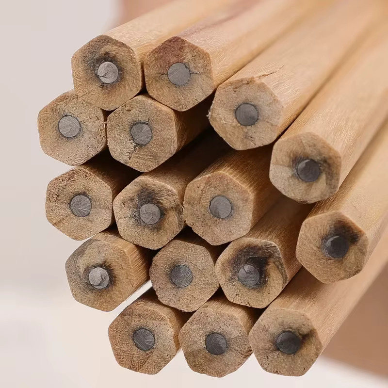 100 Stück HB Bleistifte aus natürlichem Holz in Beige für Kinder und Studenten zum Zeichnen und Schreiben - Bild 2