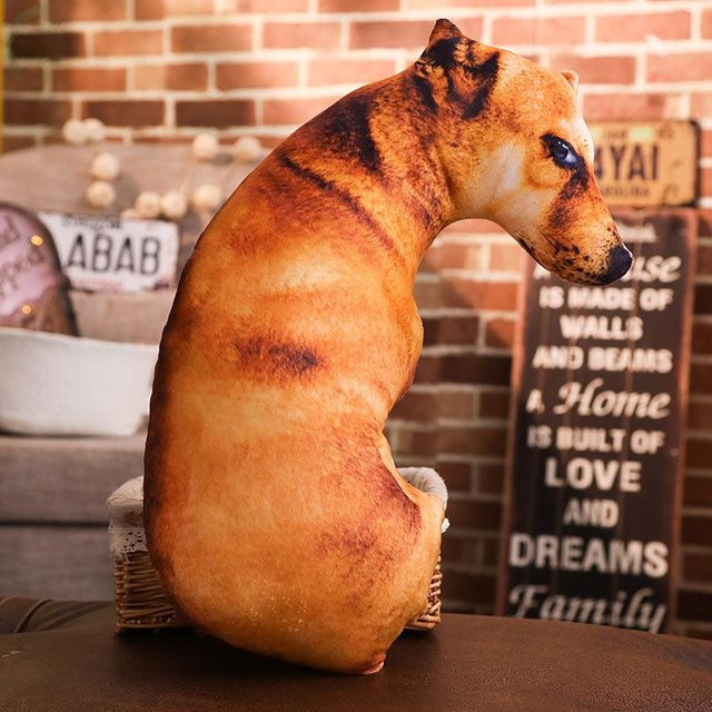 Linyi Toy Plüsch Hundekissen 3D Hundekissen aus weichem Plüsch, Farbe: Braun, Höhe: 20 cm - Bild 1