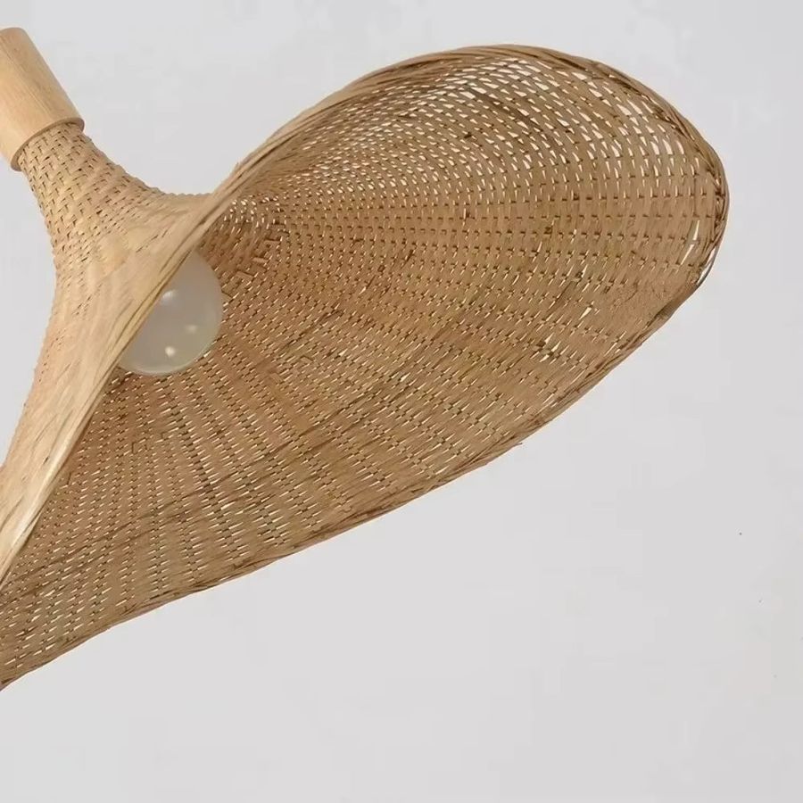 JOYINLED Rattan Pendelleuchte im japanischen Stil mit integriertem LED für Teestuben und Restaurants, Durchmesser: 30 cm - Bild 5