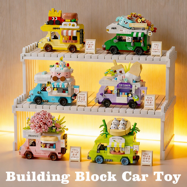 Bandai Lebensmittel-Reise-Wohnmobil-Bausteine, 6-teiliges Set, Fahrzeuge - Bild 1