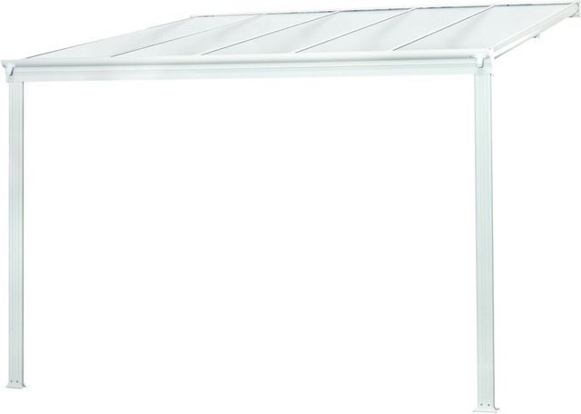 Terrassenüberdachung aus Aluminium in Weiß, B/T/H: 312 x 303 x 258 cm - Bild 1