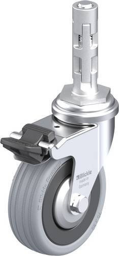 Blickle Lenkrolle LRA-VPA 75G-FI-FA-E01 mit Feststeller, Rad-Durchmesser: 75 mm, Tragfähigkeit: 60 kg, Farbe: Grau/Schwarz/Silber - Bild 1