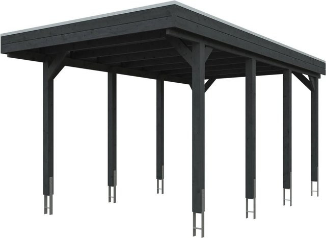 SKANHOLZ Carport Friesland aus Fichte mit EPDM-Dach in Anthrazit, B: 320 cm, T: 555 cm - Bild 3