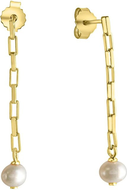 Celesta Ohrring 925 Silber, vergoldet, Perle, Damen - Bild 1
