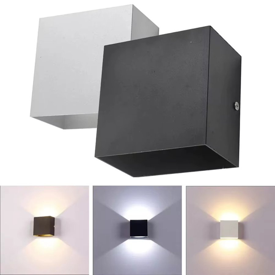 Evelobin Moderne LED Wandleuchte Weiß Quadratisch mit Warmweißem Licht für Innen und Außen - Bild 3