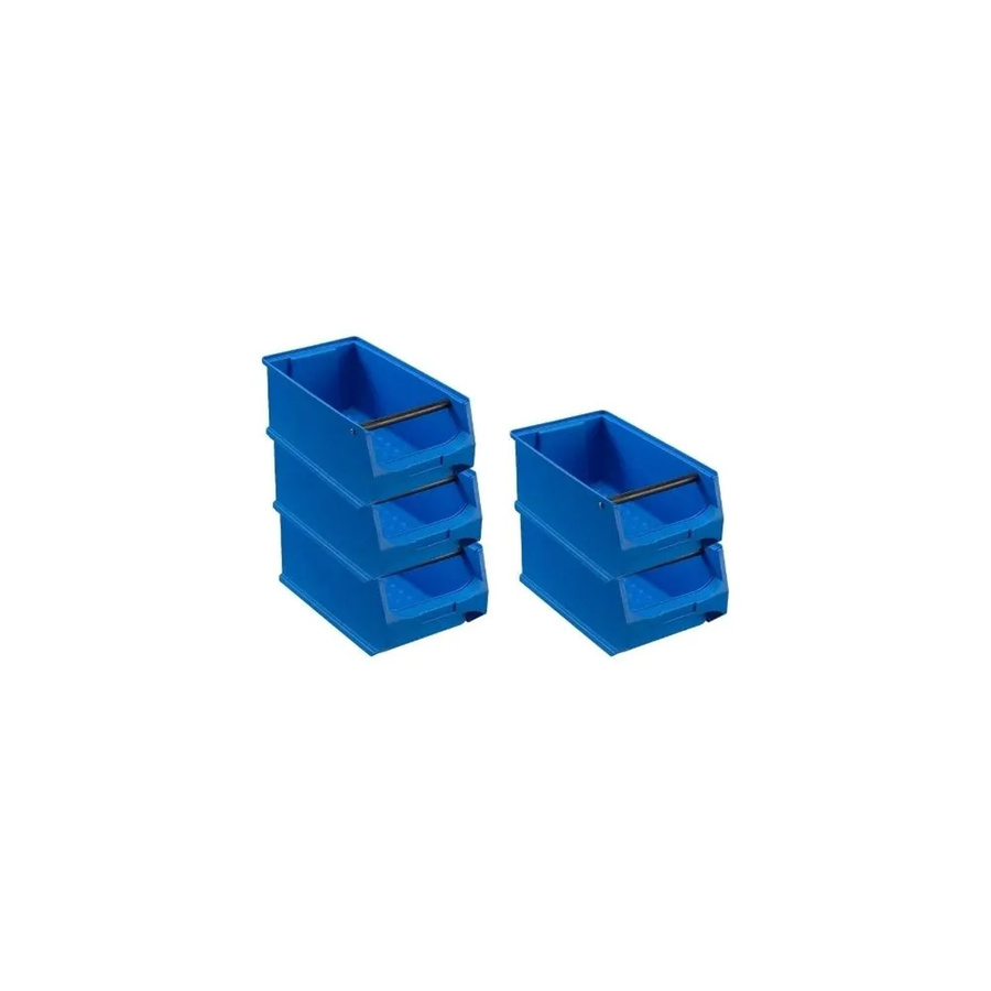 PROREGAL SparSet 5x Blaue Sichtlagerbox 4,1 Sichtlagerbehälter mit Griffstange, H x B x T: 15 x 20 x 35 cm, 7,2 Liter - Bild 2