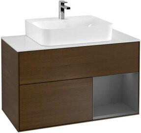 V&B Waschtischunterschrank Finion 100 in Anthrazit, B/T/H: 100 x 50,1 x 50,1 cm - Bild 1