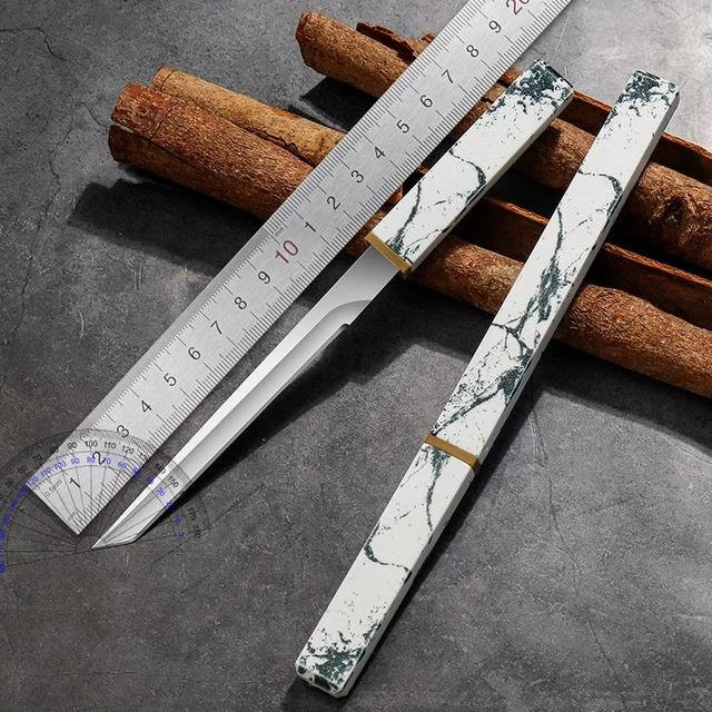 MENGN Top Allzweckmesser aus Edelstahl mit weißem Kunststoffgriff für Fleisch, Fisch und Obst - Bild 1